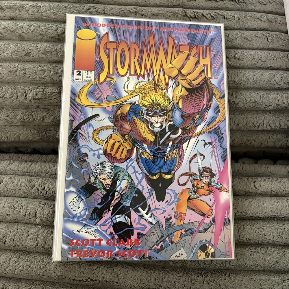 Stormwatch Image Comics #2 1993 Cannon Fahrenheit Modern Age Comic Book Boarded